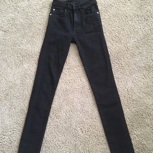 Zara Black Super High Rise Denim Jeans Size 2